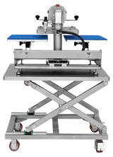 Close-up of the RIVO Duplex Air pneumatic head and its pressure regulator