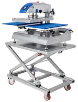 RIVO Duplex Air from a second three-quarter angle, the rolling cart fully in frame